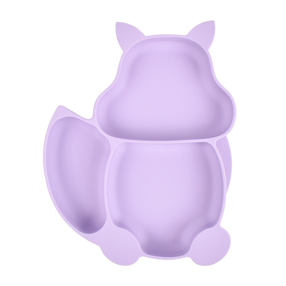 4/6/8 PCS Baby Soft Silicone Sucker Bowl Plate Cup Bibs Spoon Fork Sets Non-slip Tableware Children's Feeding Dishes BPA Free