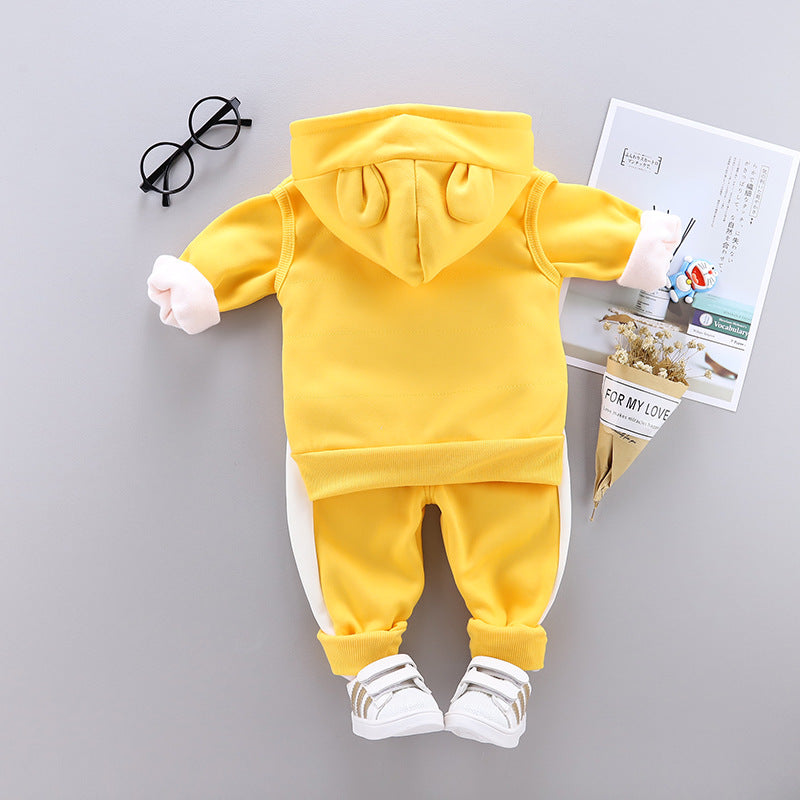 New 2023-Fashion Baby Unisex Fall/Winter Warm Sport Outfit