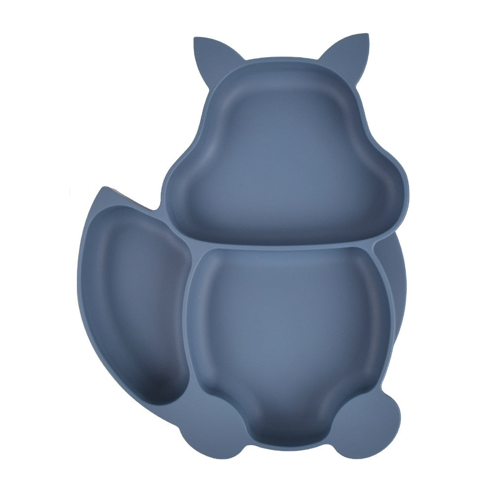 4/6/8 PCS Baby Soft Silicone Sucker Bowl Plate Cup Bibs Spoon Fork Sets Non-slip Tableware Children's Feeding Dishes BPA Free