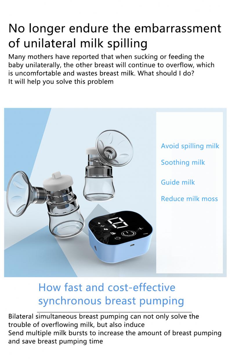 Double Electric Breast Pump Intelligent Automatic Bottle Baby Breast Feeding Milk Extractor Accessories Mother Baby Care Supplie