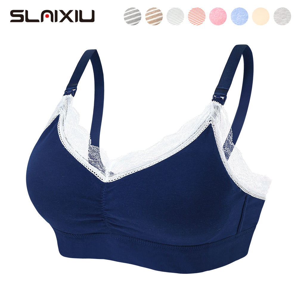 SLAIXIU Nursing Bra Maternity Pregnancy Breast Feeding Bras For Women BraMaternity Panties Underwear Panties Set Sports Nursing