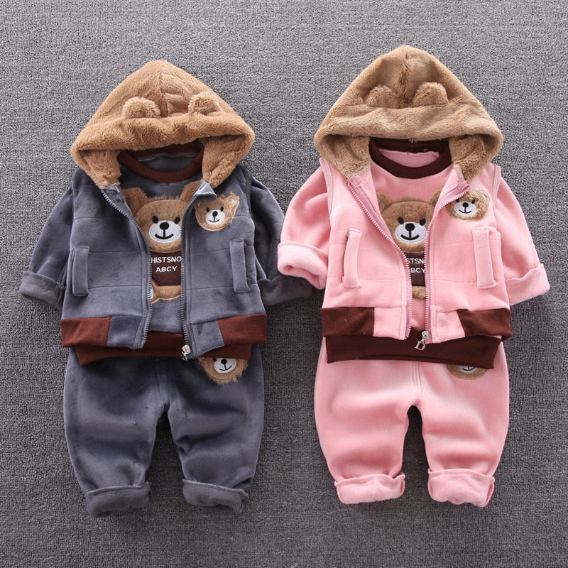 New 2023-Fashion Baby Unisex Fall/Winter Warm Sport Outfit