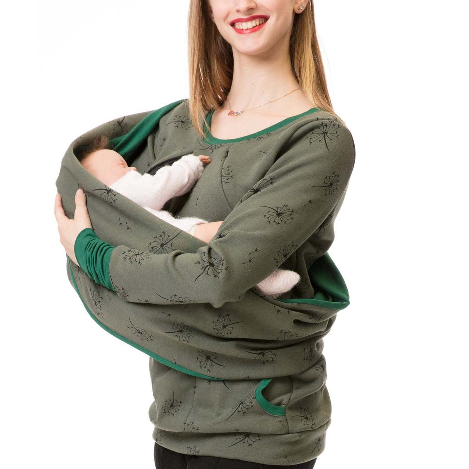 Maternity Nursing Hoodie Sweatshirt Winter Autumn Pregnancy Clothes Pregnant Women Breastfeeding Sweater Shirts T Shirt Top