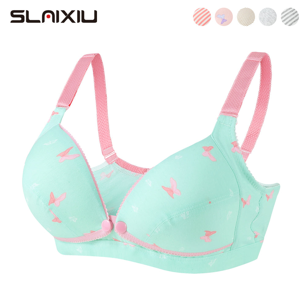 SLAIXIU Nursing Bra Maternity Pregnancy Breast Feeding Bras For Women BraMaternity Panties Underwear Panties Set Sports Nursing
