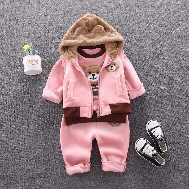 New 2023-Fashion Baby Unisex Fall/Winter Warm Sport Outfit