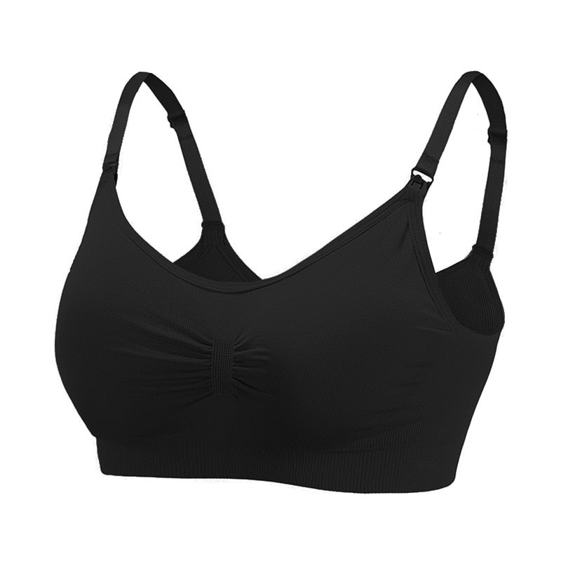 Womens Maternity Nursing Bra Maternal Seamless Clip Down Push Up Sleeping Bralette for Breastfeeding Underwear