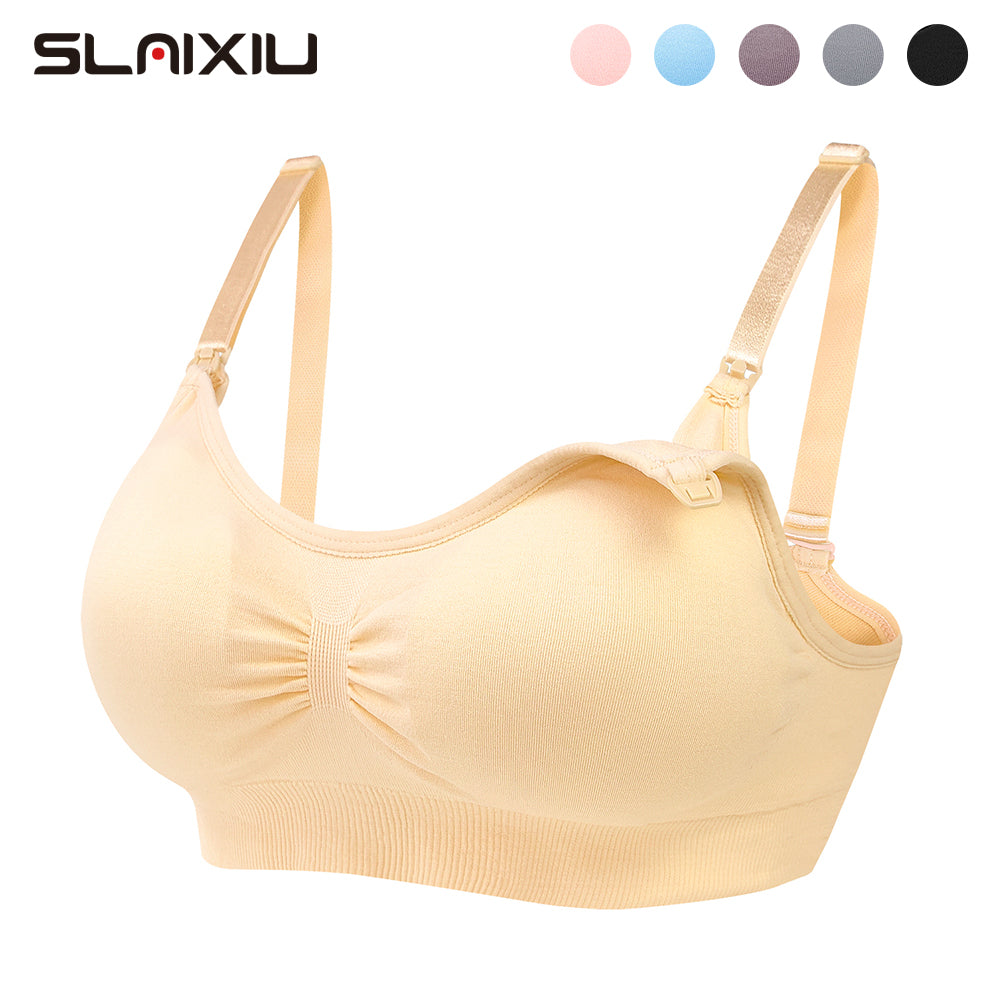 SLAIXIU Nursing Bra Maternity Pregnancy Breast Feeding Bras For Women BraMaternity Panties Underwear Panties Set Sports Nursing