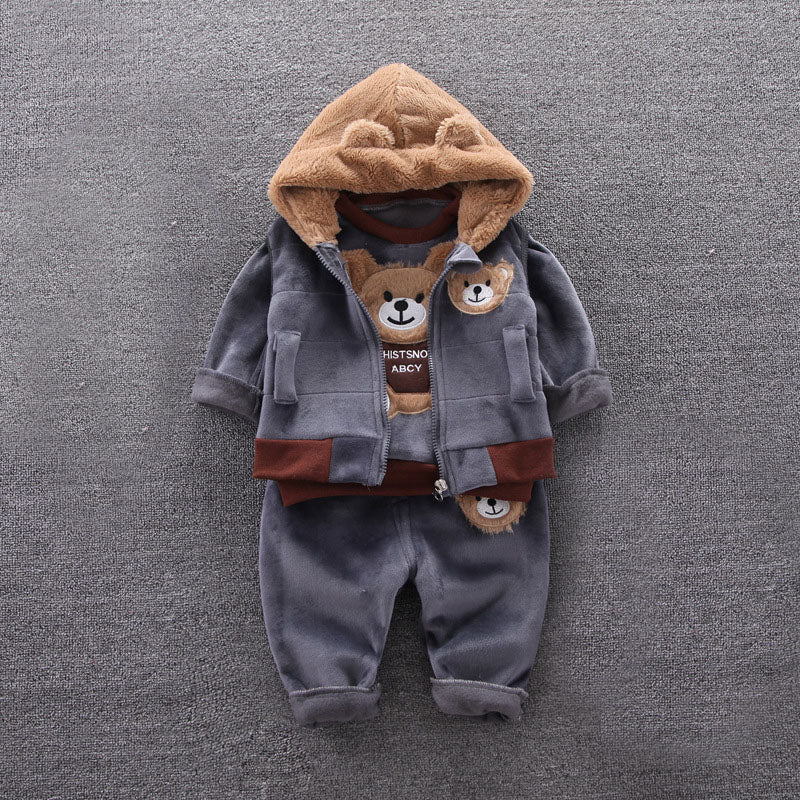 New 2023-Fashion Baby Unisex Fall/Winter Warm Sport Outfit