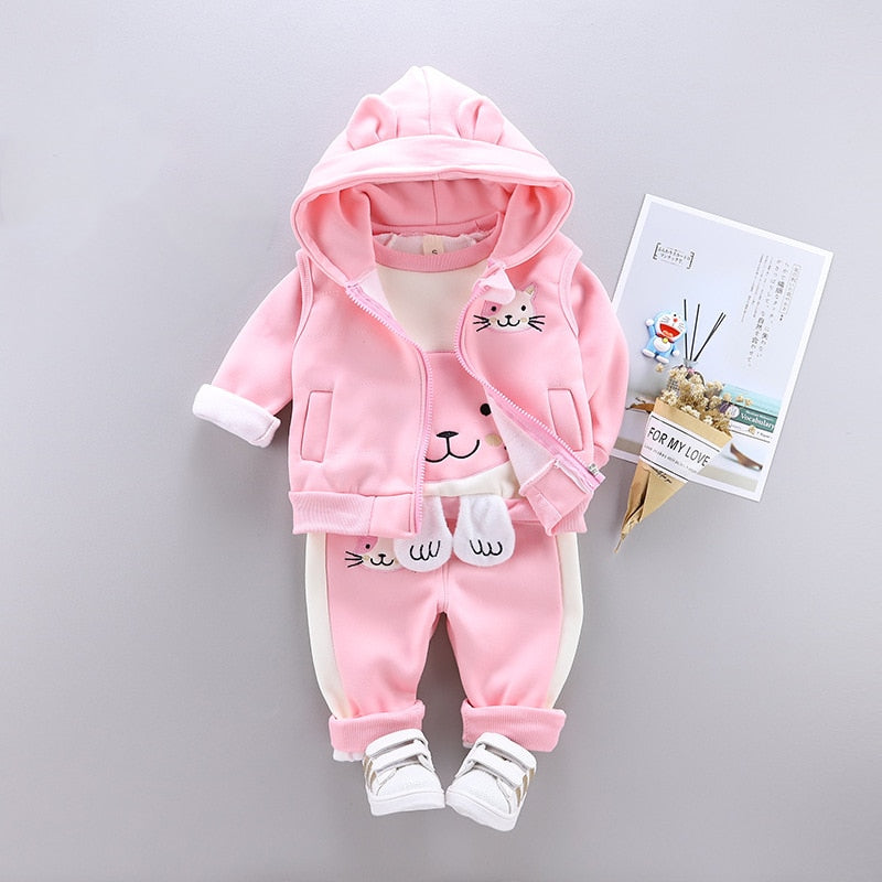 New 2023-Fashion Baby Unisex Fall/Winter Warm Sport Outfit