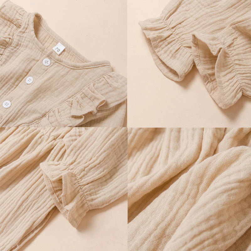 Newborn Baby Girl Long Sleeve cotton Fall/Winter Romper