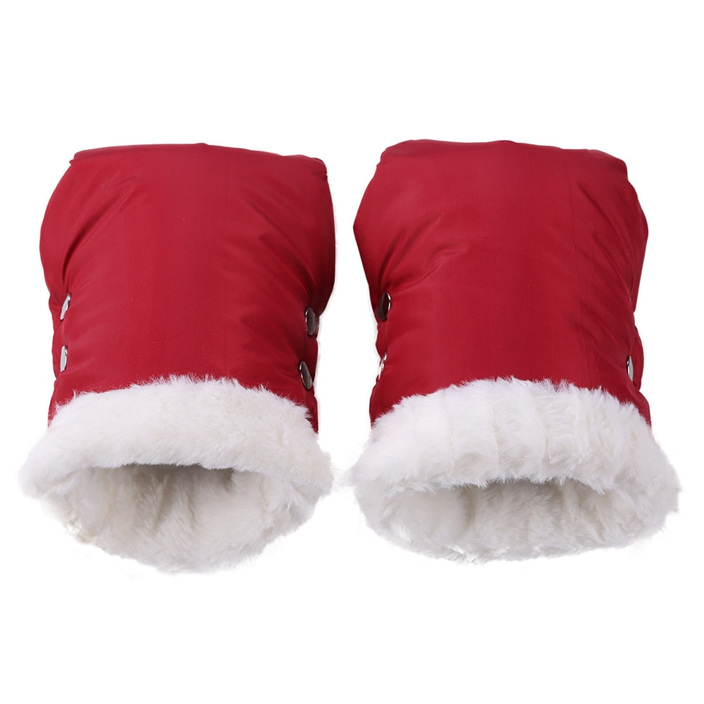 Baby Carriage Stroller Gloves Warm Fur Fleece Pram Hand High quality Portable Comfortable Waterproof Muff Baby Pushchair