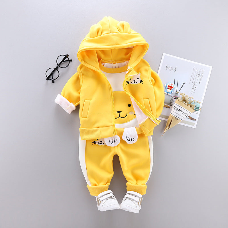 New 2023-Fashion Baby Unisex Fall/Winter Warm Sport Outfit