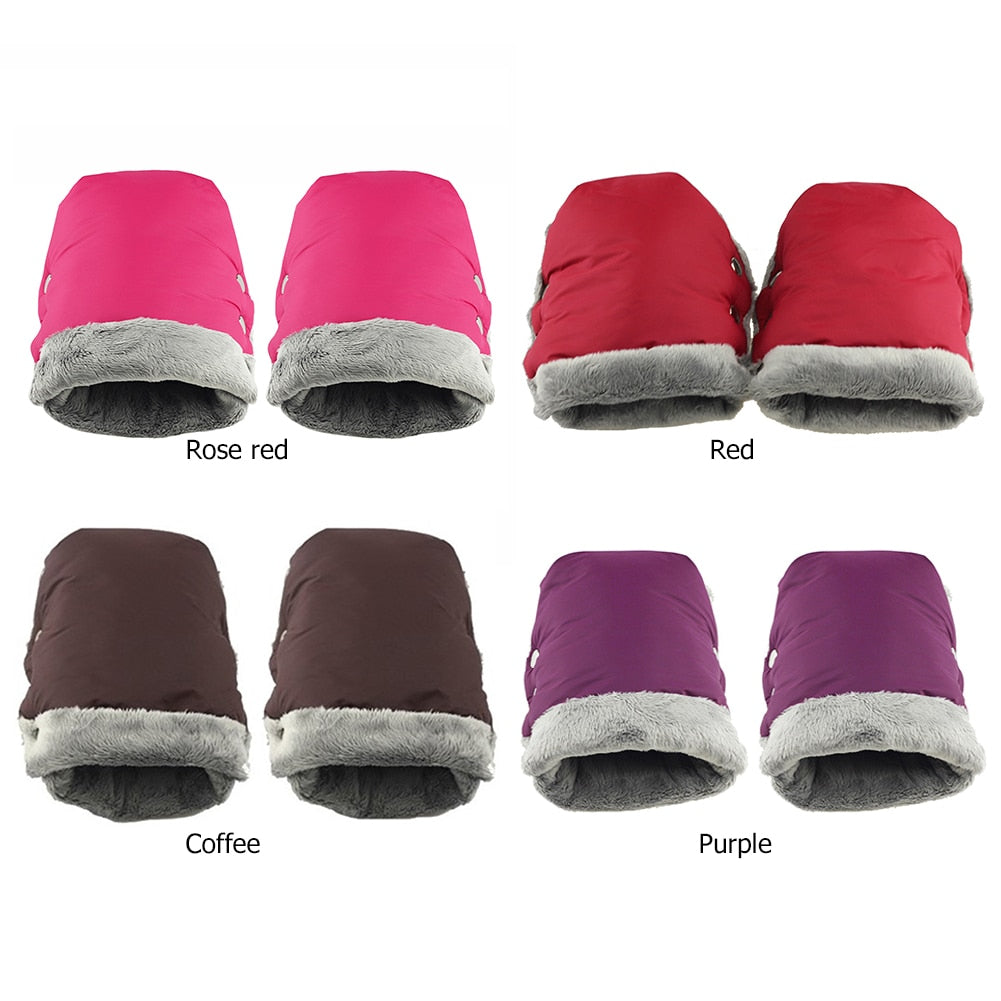 Baby Carriage Stroller Gloves Warm Fur Fleece Pram Hand High quality Portable Comfortable Waterproof Muff Baby Pushchair