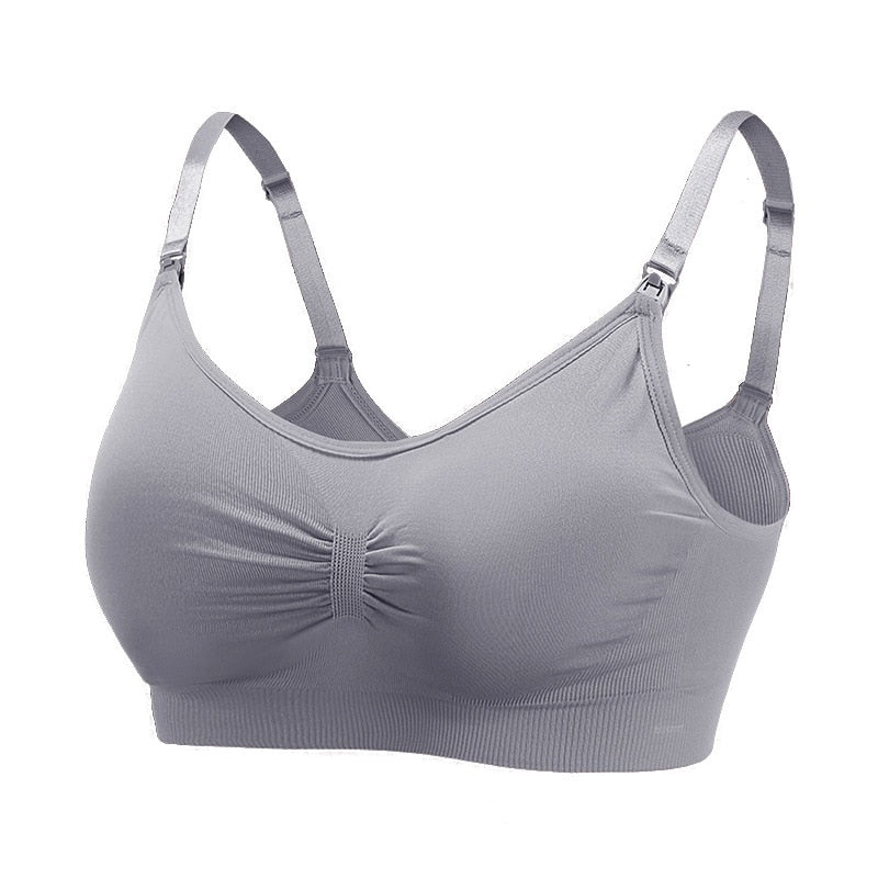 Womens Maternity Nursing Bra Maternal Seamless Clip Down Push Up Sleeping Bralette for Breastfeeding Underwear