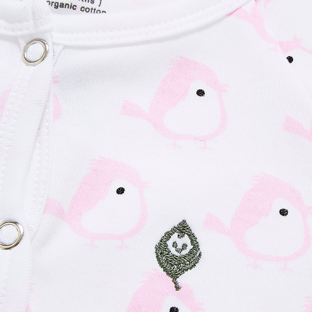 The Pink Birdie - Long Romper - 100% Organic