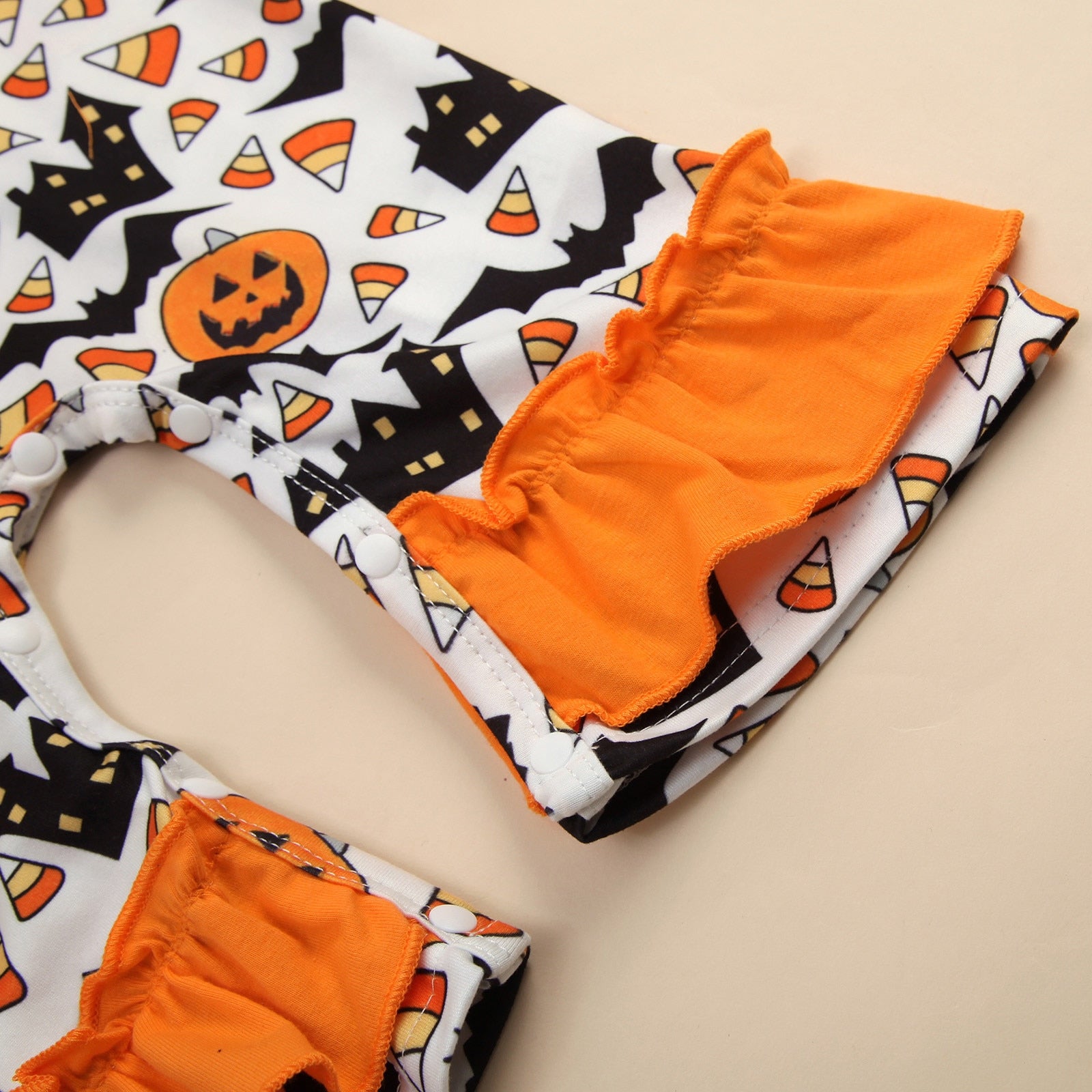 0-2 Years Newborn Infant Baby Girls Halloween Romper Pumpkin Print Outfits