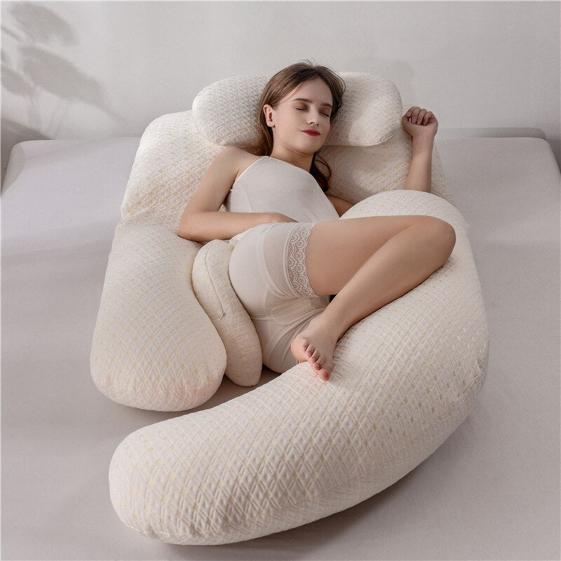 Pregnant Women Soft Comfortable Side Sleeping Waist Belly Back Support U-shaped Multifunctional Pillow Maternity Accessories