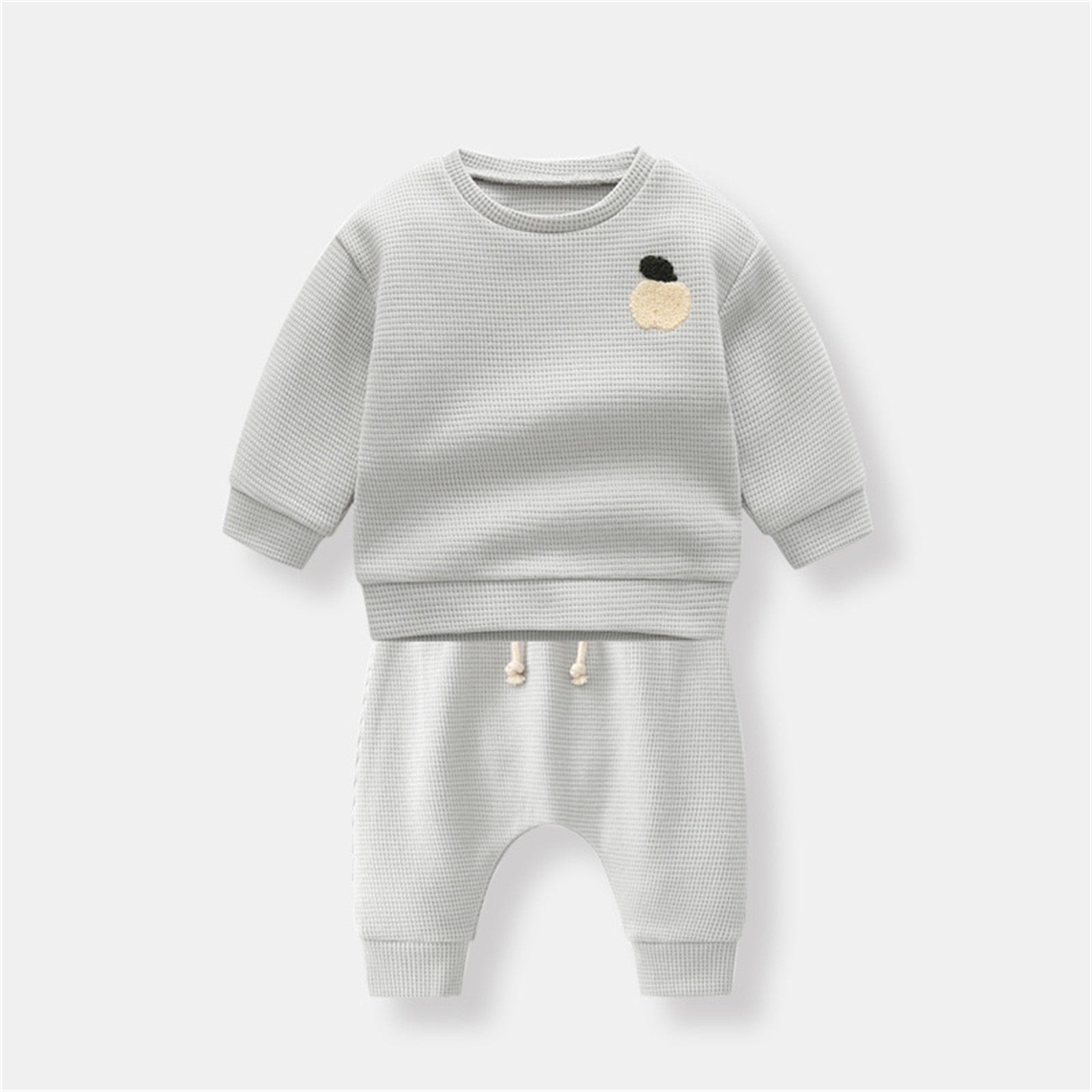 Infant Baby Girls Boys Autumn Winter Knit Letter Winter Track Pants 2pc outfit