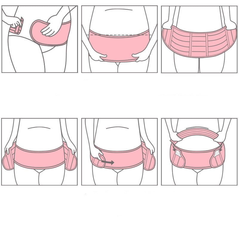 Maternity Belt Pregnancy Maternity 3 in 1 Back/Pelvic/Butt/Lower Pain Support Belt Lightweight Breathable Material, Adjustable