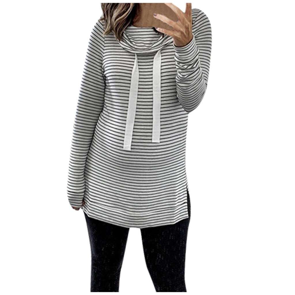 Striped Maternity Hoodie