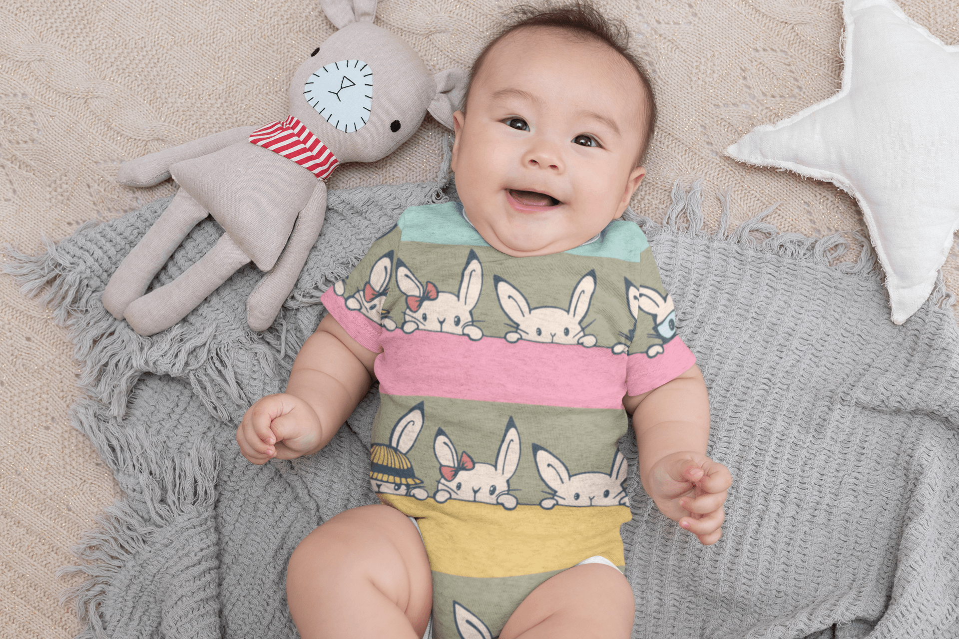 Hide & Seek Bunnies Onesie