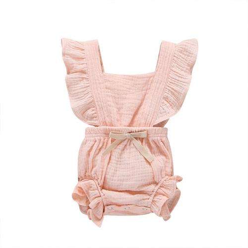 Baby Girls Ruffle Romper (Multiple Colors)