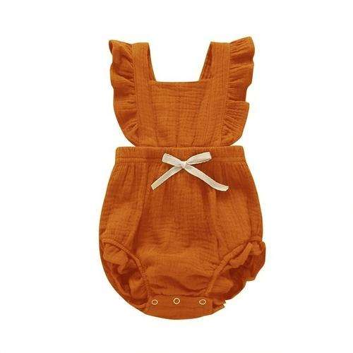 Baby Girls Ruffle Romper (Multiple Colors)