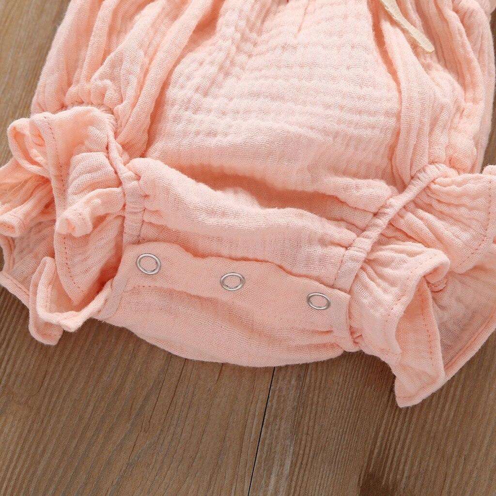 Baby Girls Ruffle Romper (Multiple Colors)