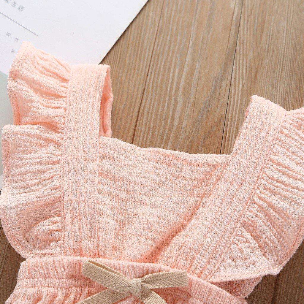 Baby Girls Ruffle Romper (Multiple Colors)