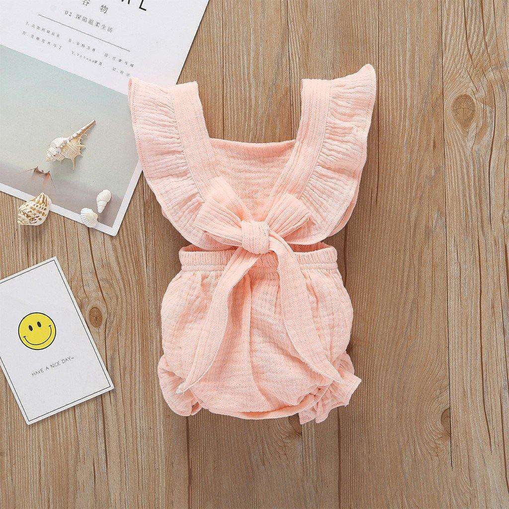 Baby Girls Ruffle Romper (Multiple Colors)