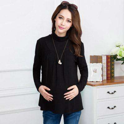 Maternity Thick Cotton Long Sleeved Blouse