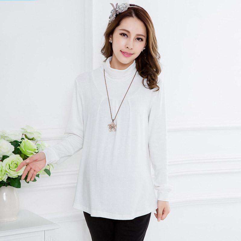 Maternity Thick Cotton Long Sleeved Blouse