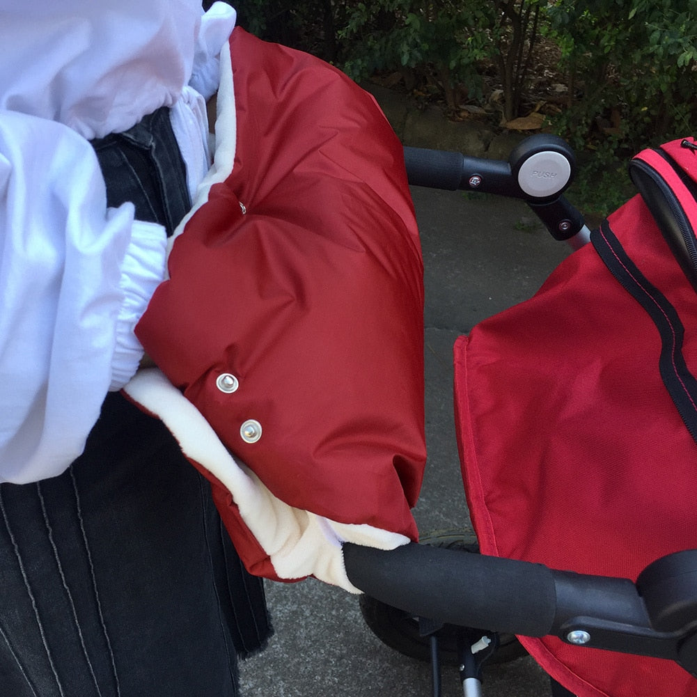 Winter Thick Warm Stroller Gloves Pushchair Hand Muff Waterproof Pram Accessory Mitten Mom Baby Buggy Clutch Cart Hand Gloves