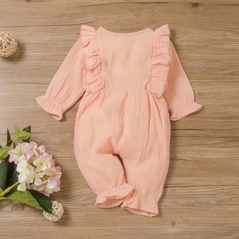 Newborn Baby Girl Long Sleeve cotton Fall/Winter Romper