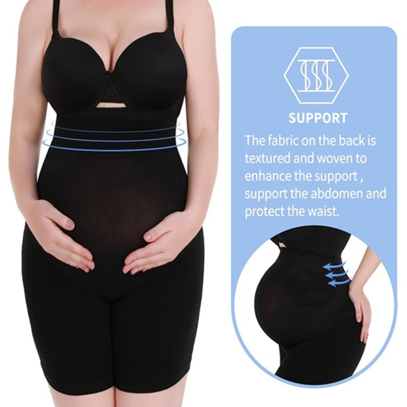 Maternity Shapewear High Waist Abdomen Support Shorts Seamless Pregnancy Underwear Tummy Control Slimming Panties Body Shaper