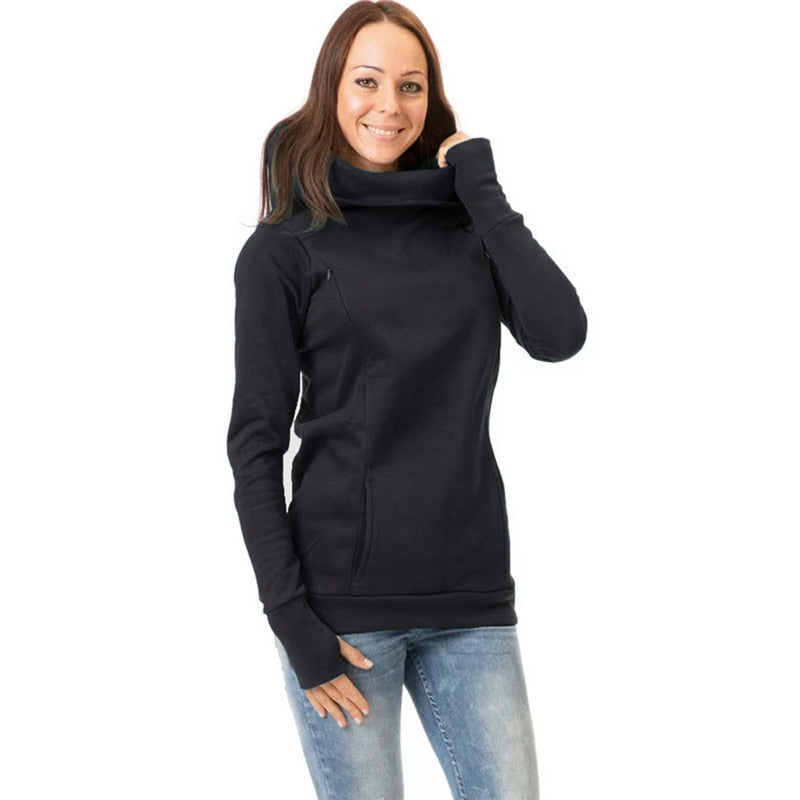 Maternity Sweatshirt Women Nursing Maternity Long Sleeves Hooded Breastfeeding Hoodie for Fall/Winter.