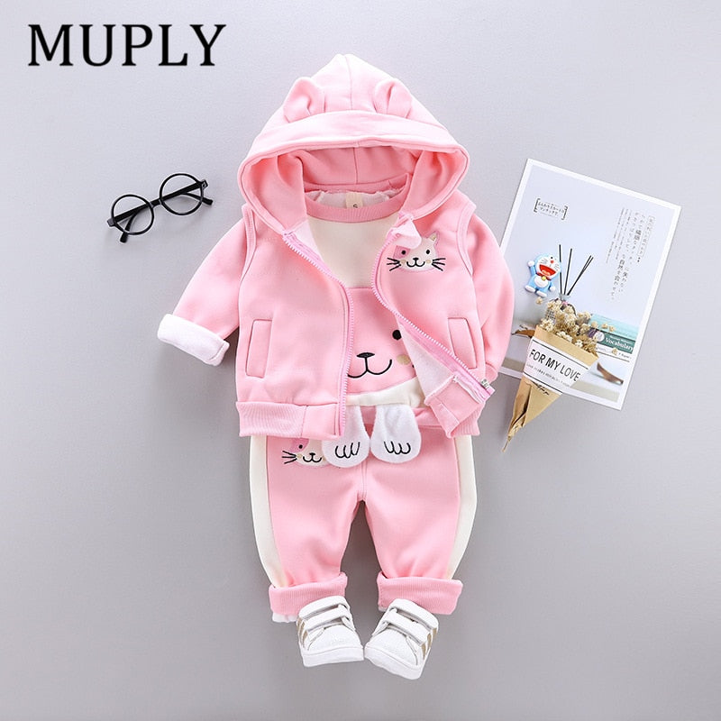New 2023-Fashion Baby Unisex Fall/Winter Warm  Sport Outfit