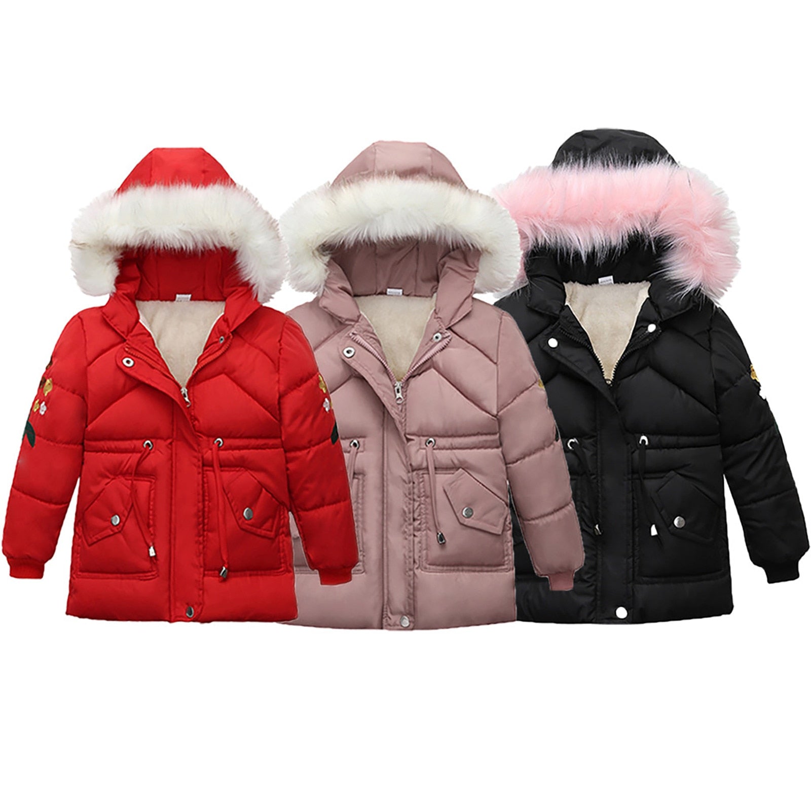 Children Winter Warm Coat Parkas Boys Girl Winter Coat w hoodie