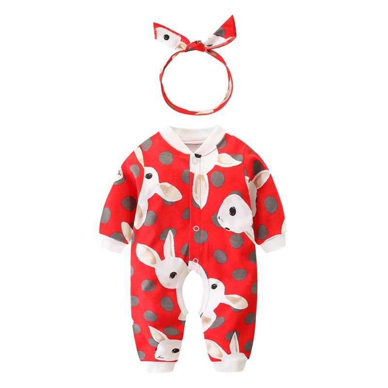 Baby Unisex Romper Animal Long Sleeve Fall/Winter Cotton Infant Kid Jumpsuit