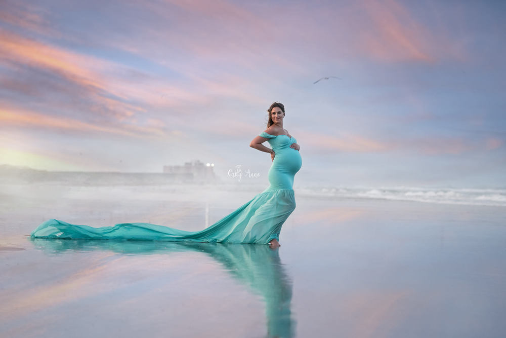 Long Maternity Photography for Photoshoot. Off Shoulder Pregnant Dress, Maxi Maternity Gown