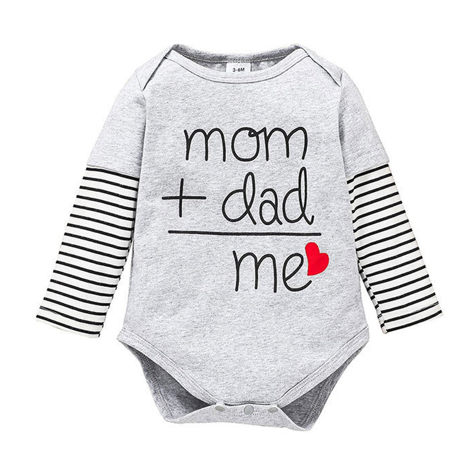 Newborn Infant Romper Unisex Letter Printed long sleeve Romper