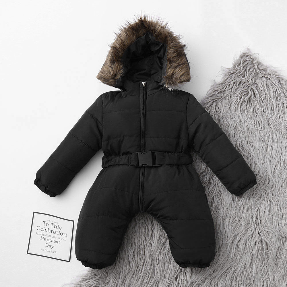 Winter Clothes Infant Baby Snowsuit Unisex Romper Hooded Jacket Warm Thick Coat Outfit