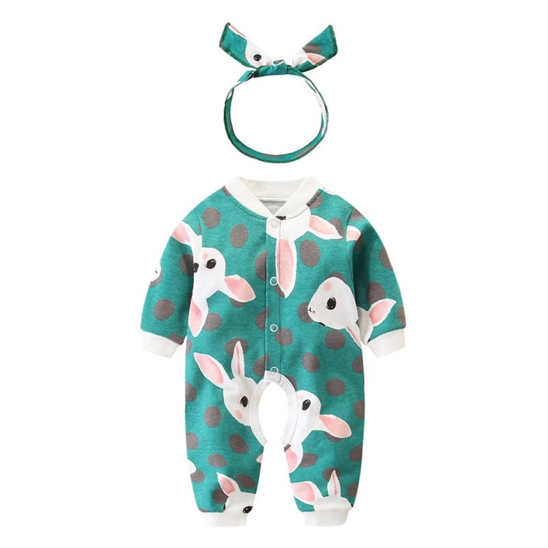 Baby Unisex Romper Animal Long Sleeve Fall/Winter Cotton Infant Kid Jumpsuit