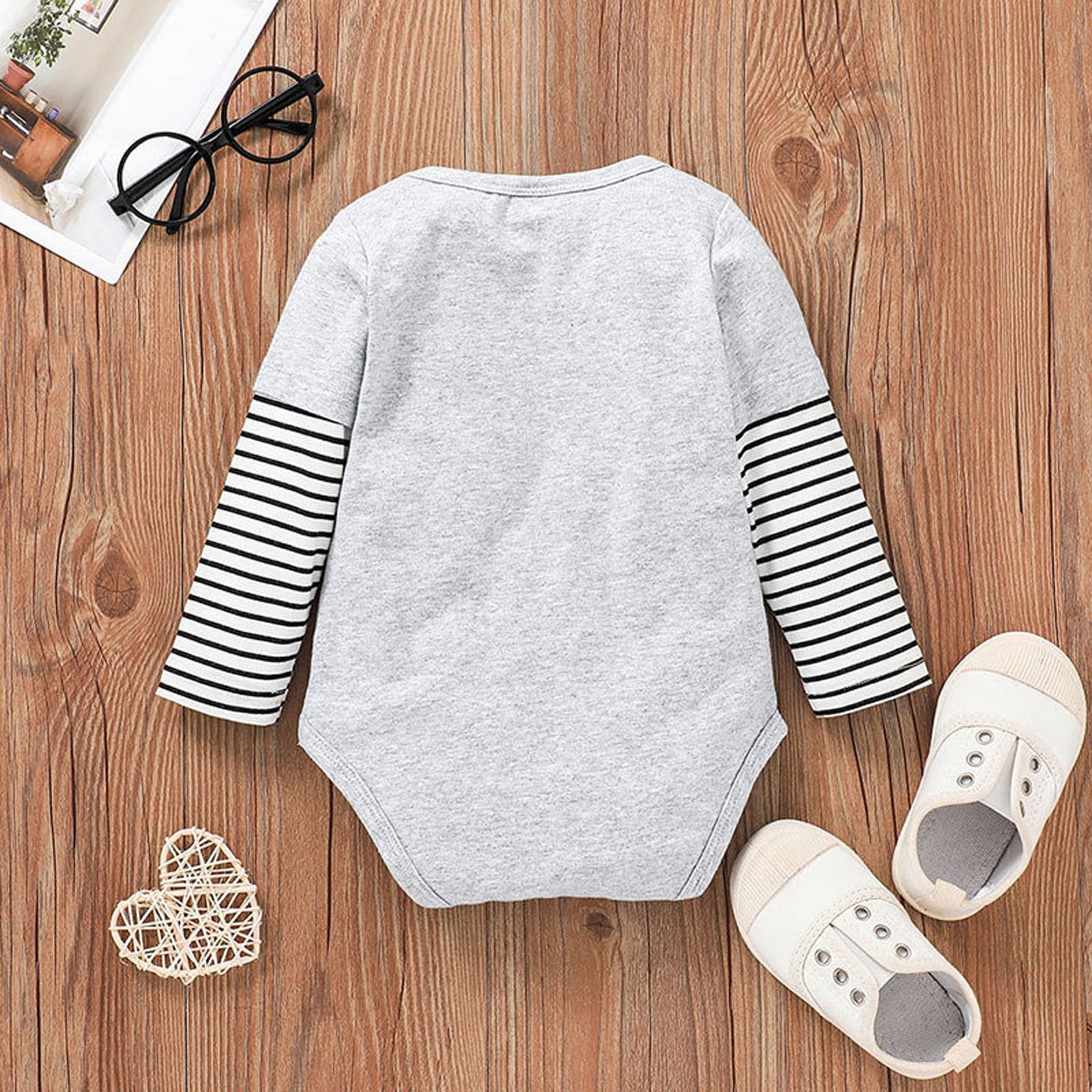 Newborn Infant Romper Unisex Letter Printed long sleeve Romper