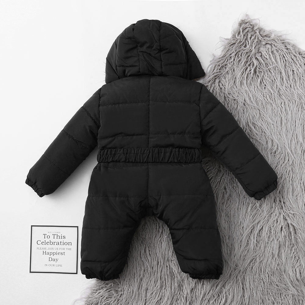 Winter Clothes Infant Baby Snowsuit Unisex Romper Hooded Jacket Warm Thick Coat Outfit