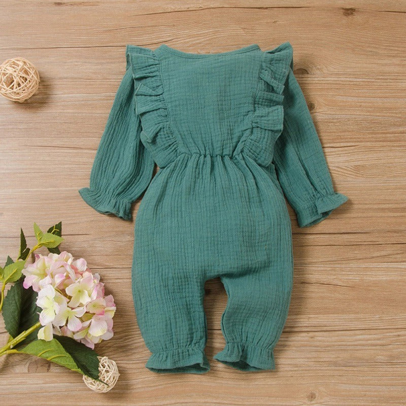 Newborn Baby Girl Long Sleeve cotton Fall/Winter Romper