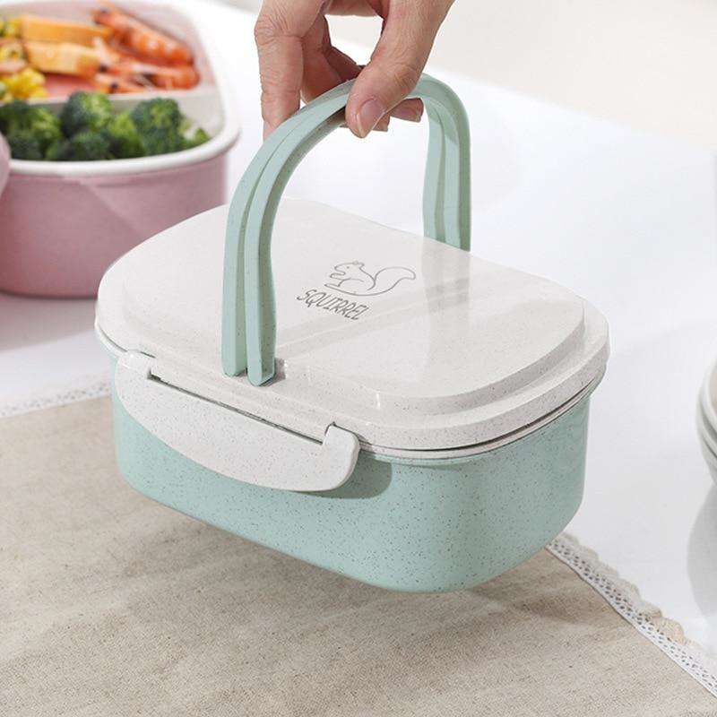 Portable Lunch Box for Kids Bento wheat straw with