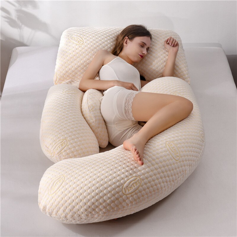 Pregnant Women Soft Comfortable Side Sleeping Waist Belly Back Support U-shaped Multifunctional Pillow Maternity Accessories