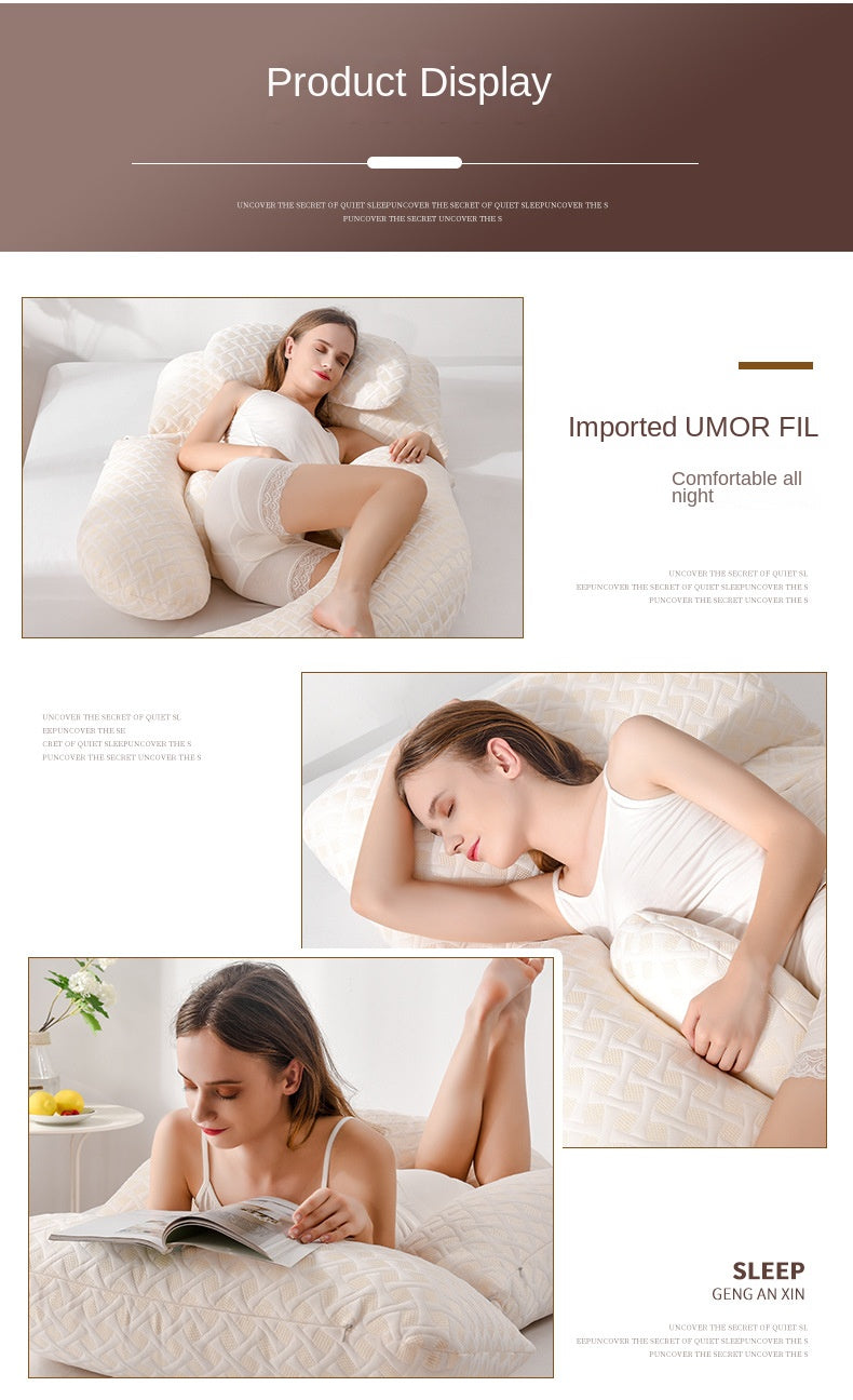 Pregnant Women Soft Comfortable Side Sleeping Waist Belly Back Support U-shaped Multifunctional Pillow Maternity Accessories