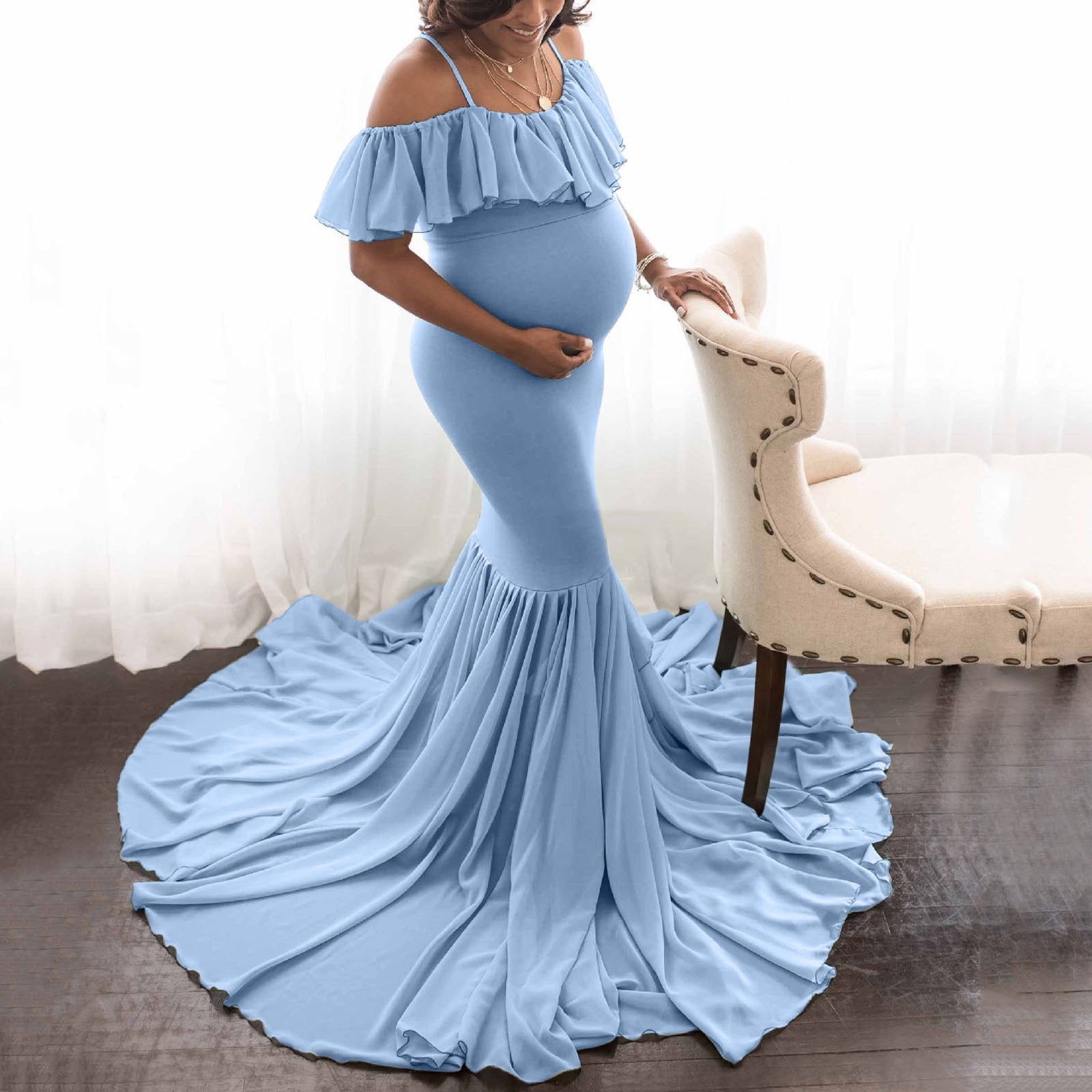 Maternity Dresses For Photo Shoot Pregnant Women Summer Pregnancy Dress